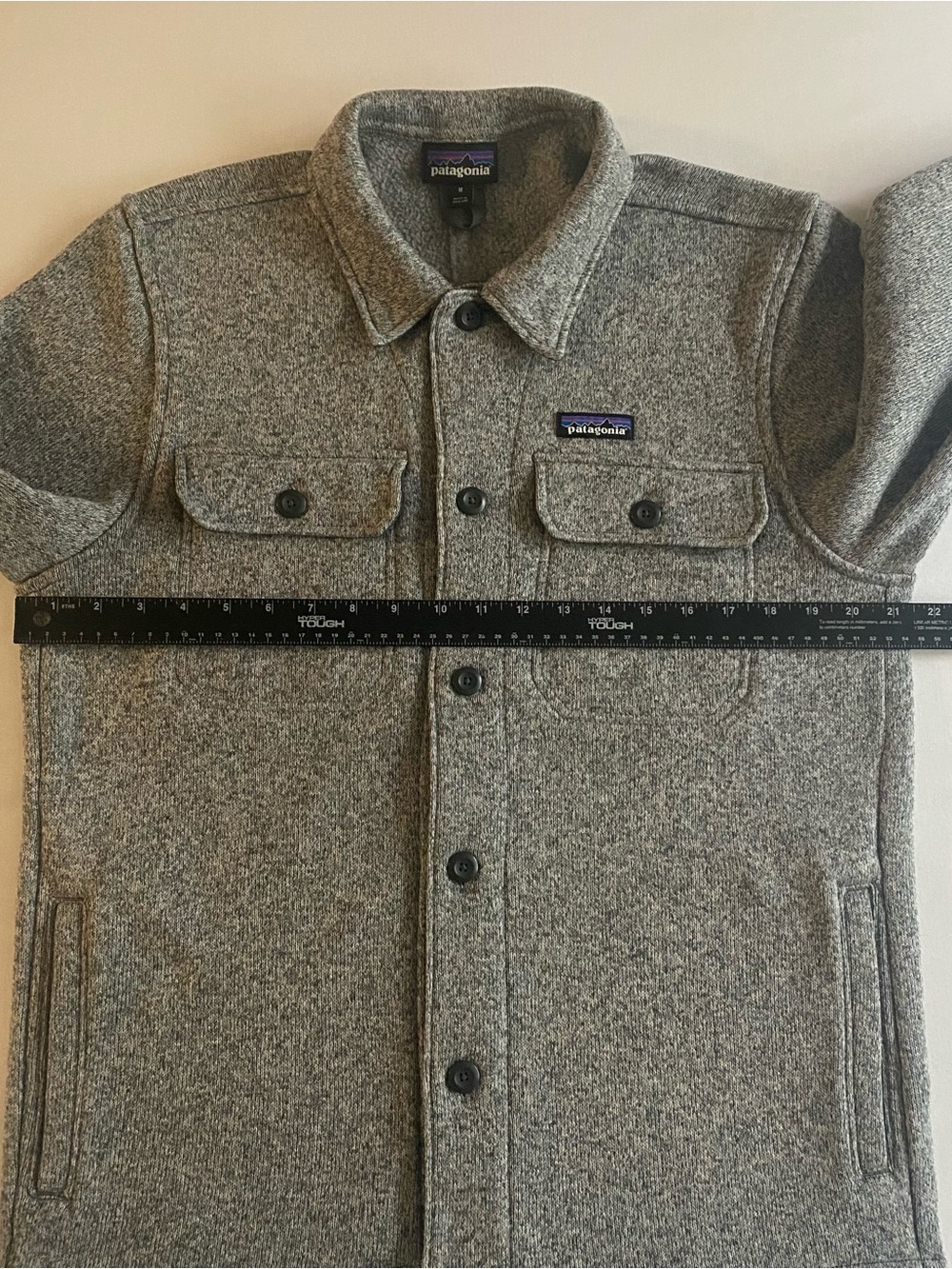 Patagonia Better Sweater Shirt Jacket Men Medium Heather Gray Button Up - Picture 11 of 12